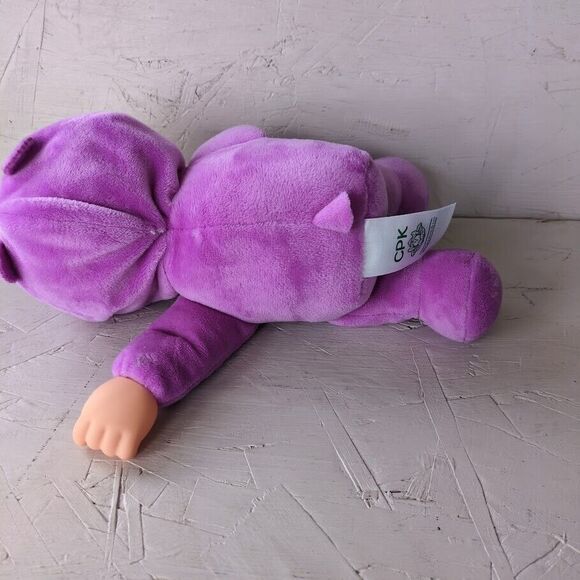 Cabbage Patch Little Thumb Sucker Purple Soft Body Preemie Baby Doll Hippo PJ’s - Picture 3 of 5